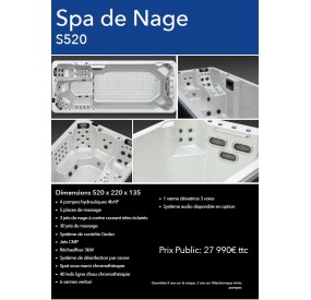 S520 Spa de nage en 5,20m plaquette