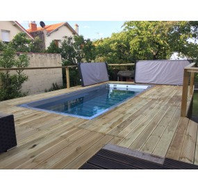 création de la terrasse bois autour du SWIM SPA 5.5
