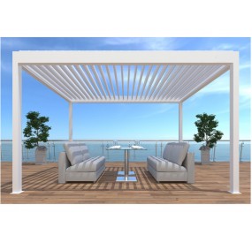 Pergola ZEPHIR 4 x 3 motorisé en Gris anthracite RAL 7016
