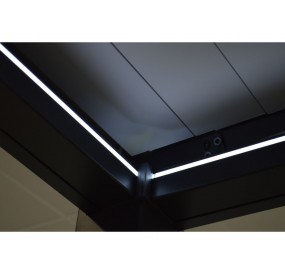 Pergola GRISE en 3 x 4 autoportée LED