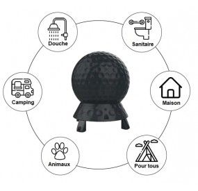 BOULE SOLAIRE 40L noire USAGES