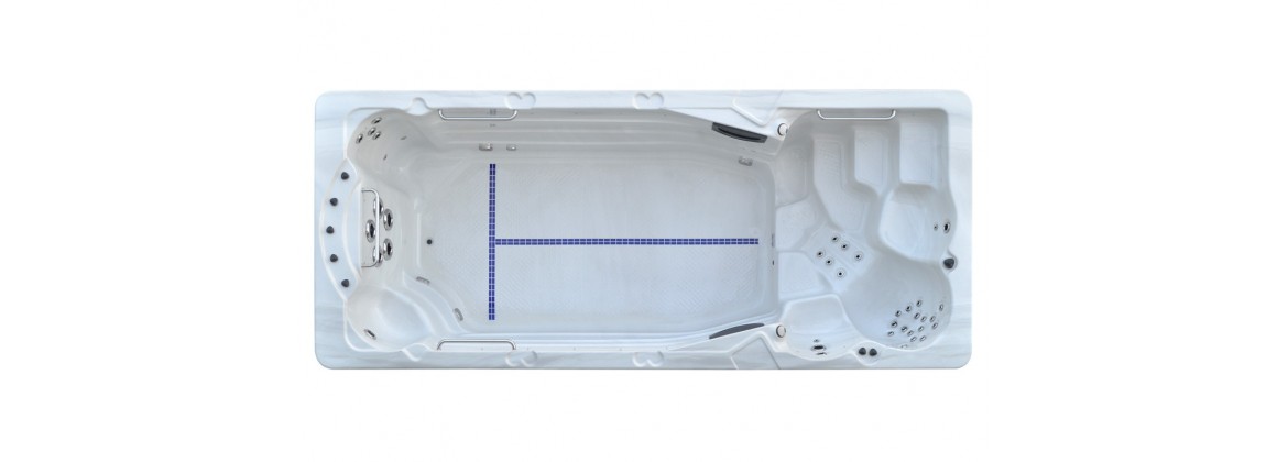 Spa de nage en 5 mètres, spa de nage de luxe, spa avec couloir de nage - Aquatech Spa