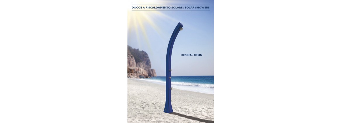 Douche extérieure solaire, douche solaire en aluminium, douche de jardin solaire - Aquatech Spa