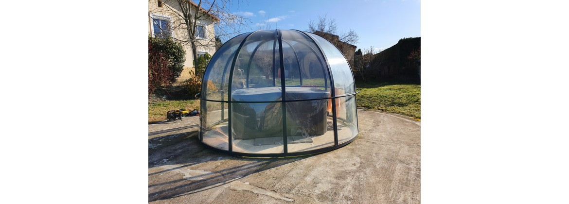 Abri de spa rond - Sphère - Aquatech Spa